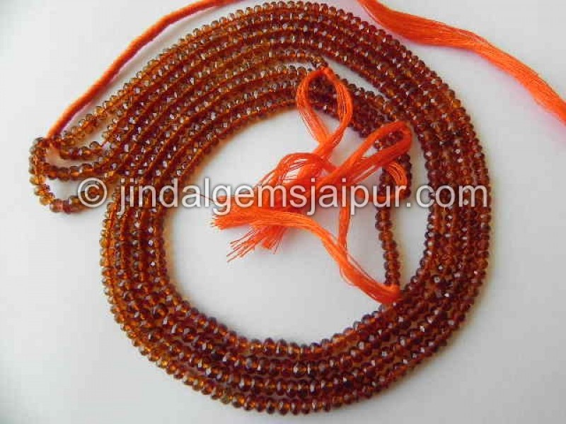 Spessartite Faceted Roundelle Beads